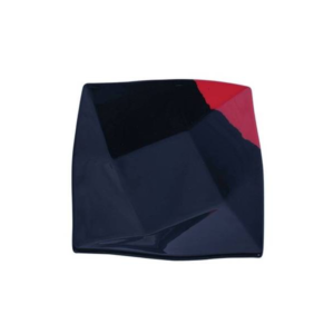 Italiano-8inch-Square-Plate-Black-Red