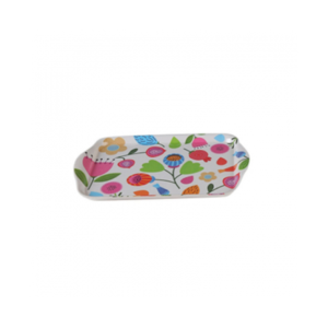 Italiano-Melamine-11.5inch-Tray-Flowers