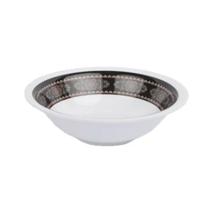 Italiano-Melamine-Rim-Bowl-5.5inch-Black-Gold