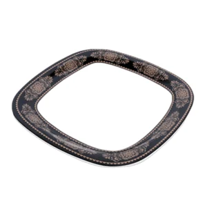 Italiano-Melamine-Square-Plate-11inch-Black-Gold
